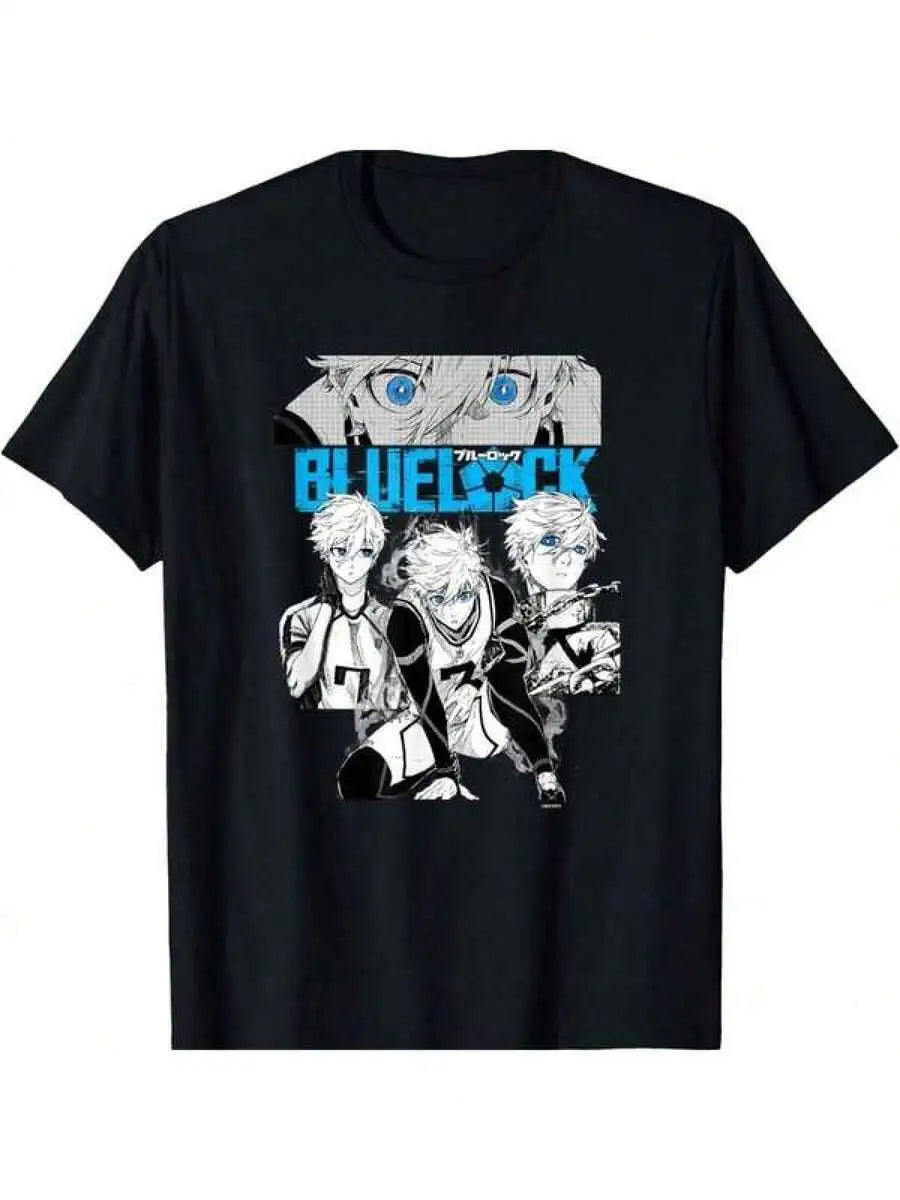 Blue Lock Seishiro Nagi Multiple Scenes Big Chest Portrait T-Shirt.Jpg Graphic Tee Tops Shirts Ropa