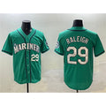 Seattle Mariners #29 Cal Raleigh Aqua Limited Stitched Baseball Jersey