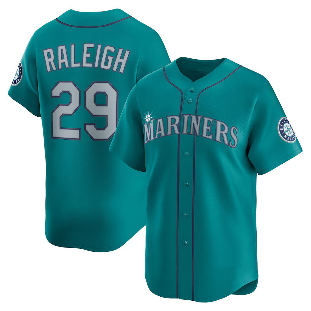 Seattle Mariners #29 Cal Raleigh Teal Alternate Limited Baseball Jersey
