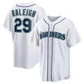 Seattle Mariners #29 Cal Raleigh White Home Replica Player Baseball Jersey