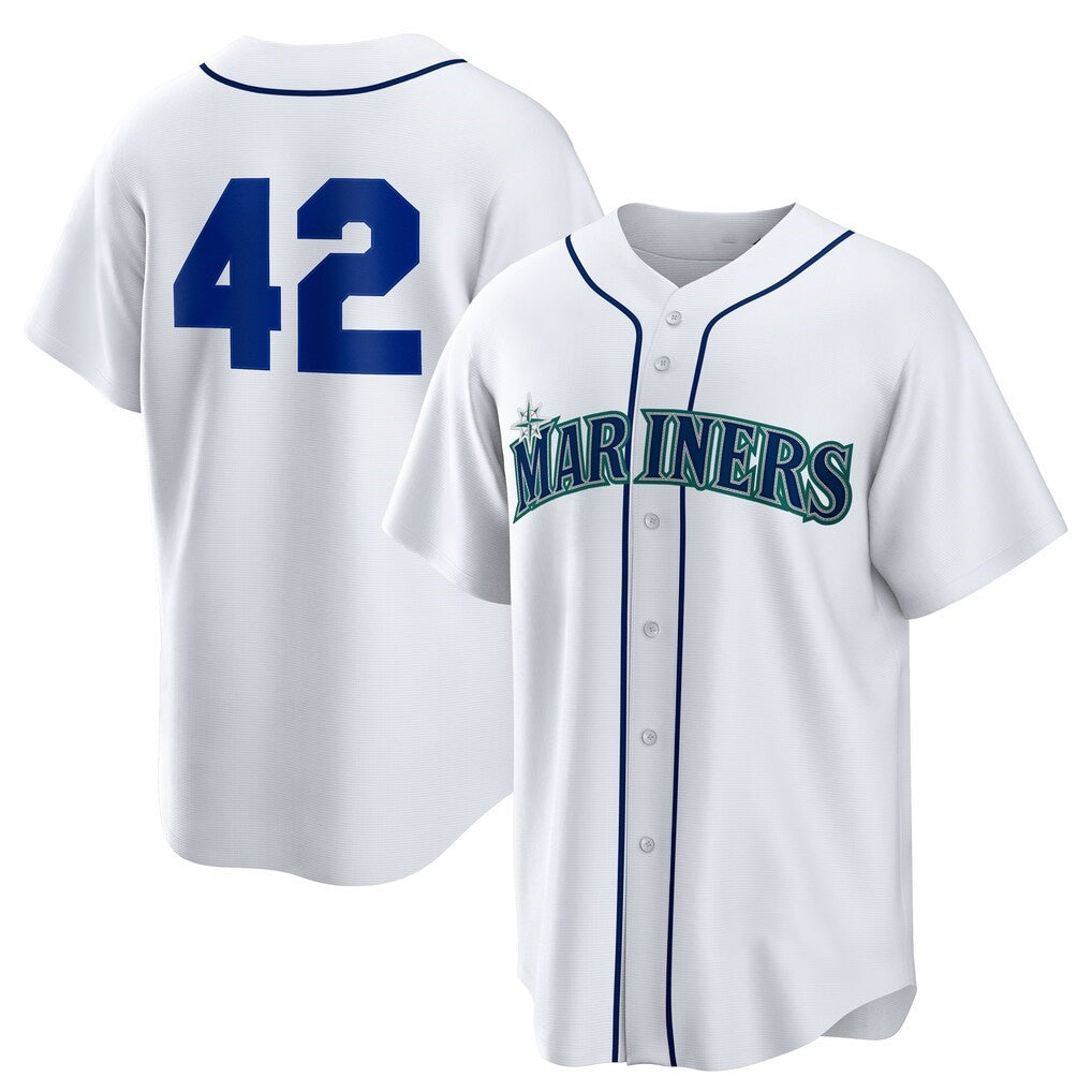 Seattle Mariners #42 Jackie Robinson White Home 2025 Day Replica Baseball Jersey