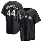 Seattle Mariners #44 Julio Rodríguez Black Lights Out Limited Stitched Baseball Jersey
