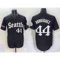 Seattle Mariners #44 Julio Rodríguez Black 'Deep Sea Gothic Edition' Vapor Premier Limited Stitched Baseball Jersey