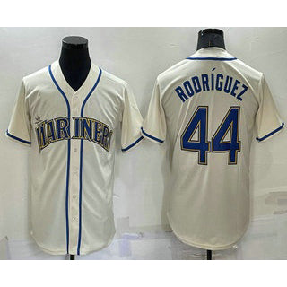 Seattle Mariners #44 Julio Rodriguez Cream Stitched Cool Baseball Jersey