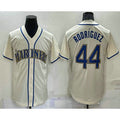 Seattle Mariners #44 Julio Rodriguez Cream Stitched Cool Baseball Jersey