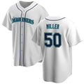 Seattle Mariners #50 Edgar Martinez White Cool Base Stitched Baseball Jersey