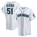 Seattle Mariners #51 Ichiro Suzuki White Cool Base Stitched Baseball Jersey