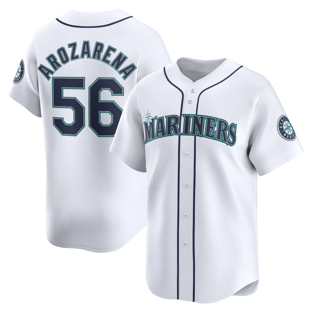 Seattle Mariners #56 Randy Arozarena White Home Limited Player Baseball Jersey
