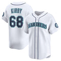 Seattle Mariners #68 George Kirby White Home Limited Stitched Baseball Jersey