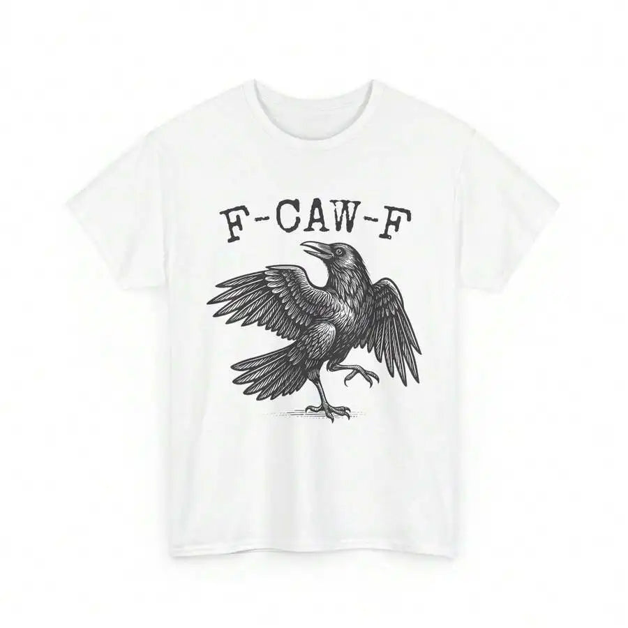 Black Crow Cawing Fun Graphic Tee for Women and Men