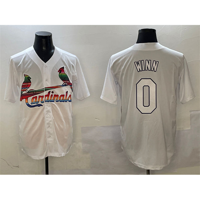 St. Louis Cardinals #0 Masyn Winn White Cool Base Stitched Baseball Jersey