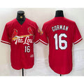 St. Louis Cardinals #16 Nolan Gorman Red 2024 City Connect Stitched Baseball Jersey