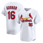 St. Louis Cardinals #16 Nolan Gorman White Home Limited Player Baseball Jersey