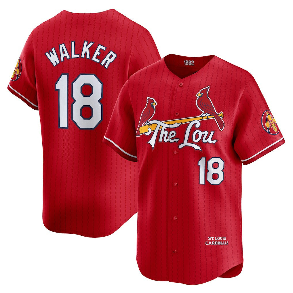 St. Louis Cardinals #18 Jordan Walker Red City Connect Limited Player Baseball Jersey