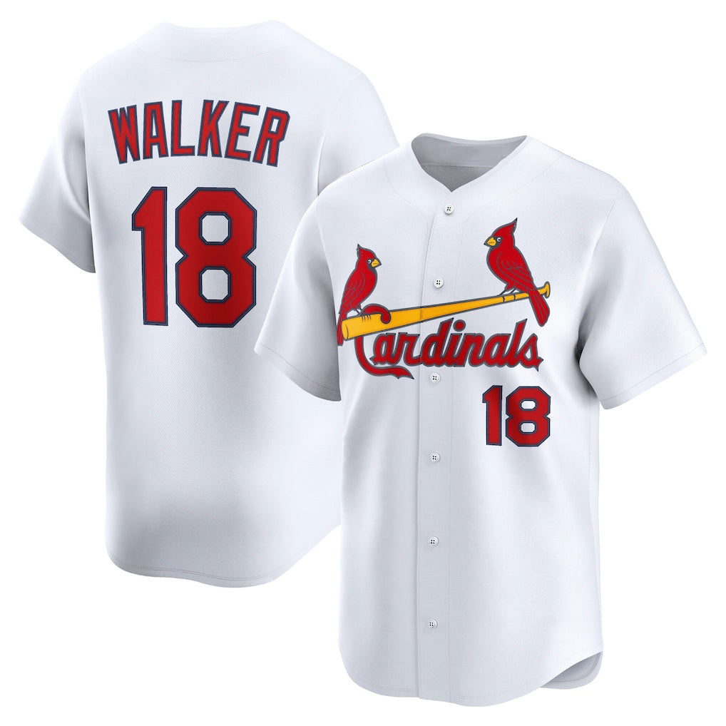 St. Louis Cardinals #18 Jordan Walker White Home Limited Player Baseball Jersey