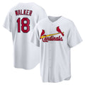 St. Louis Cardinals #18 Jordan Walker White Home Official Replica Player Baseball Jersey