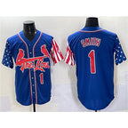 St. Louis Cardinals #1 Ozzie Smith Royal Independence Day Vapor Premier Limited Stitched Baseball Jersey
