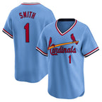St. Louis Cardinals #1 Ozzie Smith Royal Throwback Cooperstown Limited Baseball Jersey