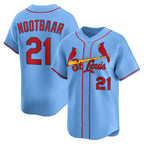 St. Louis Cardinals #21 Lars Nootbaar Light Blue Alternate Limited Baseball Jersey