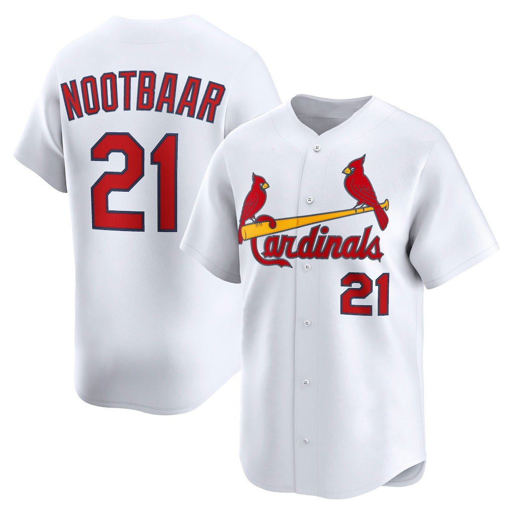 St. Louis Cardinals #21 Lars Nootbaar White Home Limited Player Baseball Jersey