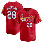 St. Louis Cardinals #28 Nolan Arenado Red 2024 City Connect Limited Player Baseball Jersey