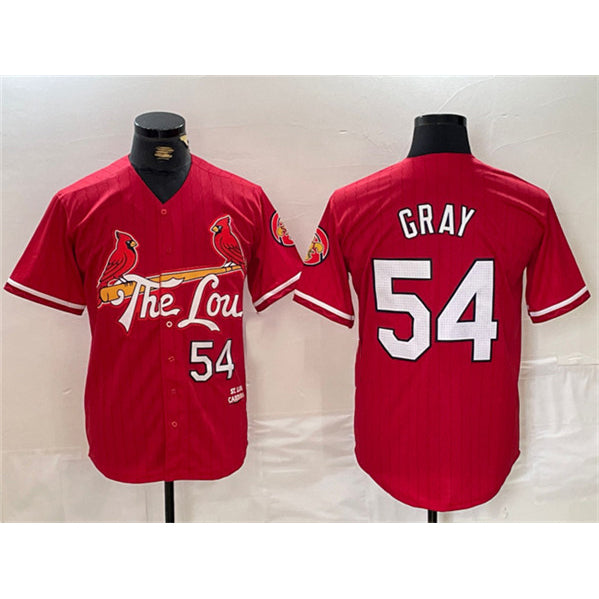 St. Louis Cardinals #54 Sonny Gray Red 2024 City Connect Stitched Baseball Jersey