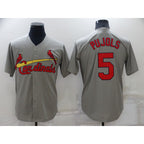 St. Louis Cardinals #5 Albert Pujols Grey Stitched Cool Baseball Jersey