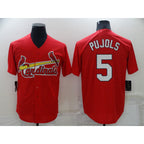 St. Louis Cardinals #5 Albert Pujols Red Stitched Cool Baseball Jersey