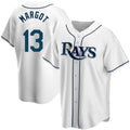 Tampa Bay Rays #13 Manuel Margot White Home Replica Baseball Jersey