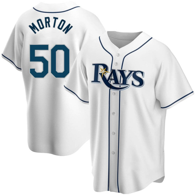 Tampa Bay Rays #50 Charlie Morton White Home Replica Baseball Jersey