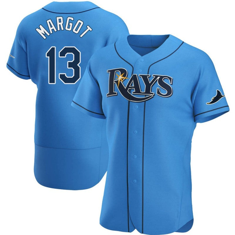 Tampa Bay Rays #13 Manuel Margot Light Blue Alternate Baseball Jersey