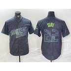 Tampa Bay Rays #22 Jose Siri Charcoal 2024 City Connect Limited Stitched Baseball Jersey