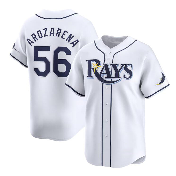 Tampa Bay Rays #56 Randy Arozarena White Home Limited Stitched Baseball Jersey