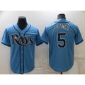 Tampa Bay Rays #5 Wander Franco Light Blue Stitched Cool Baseball Jersey
