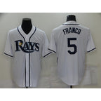 Tampa Bay Rays #5 Wander Franco White Stitched Cool Baseball Jersey