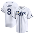 Tampa Bay Rays #8 Brandon Lowe White Home Limited Player Baseball Jersey
