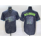 Tampa Bay Rays #18 Shane McClanahan Charcoal 2024 City Connect Limited Stitched Baseball Jersey