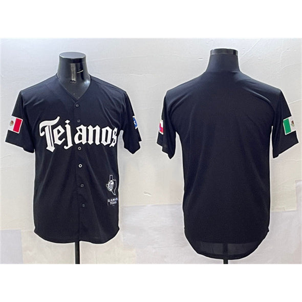 Texas Rangers Blank Black Mexico 2025 Vapor Premier Limited Stitched Baseball Jersey