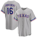 Texas Rangers #16 Travis Jankowski Gray Cool Base Stitched Baseball Jersey