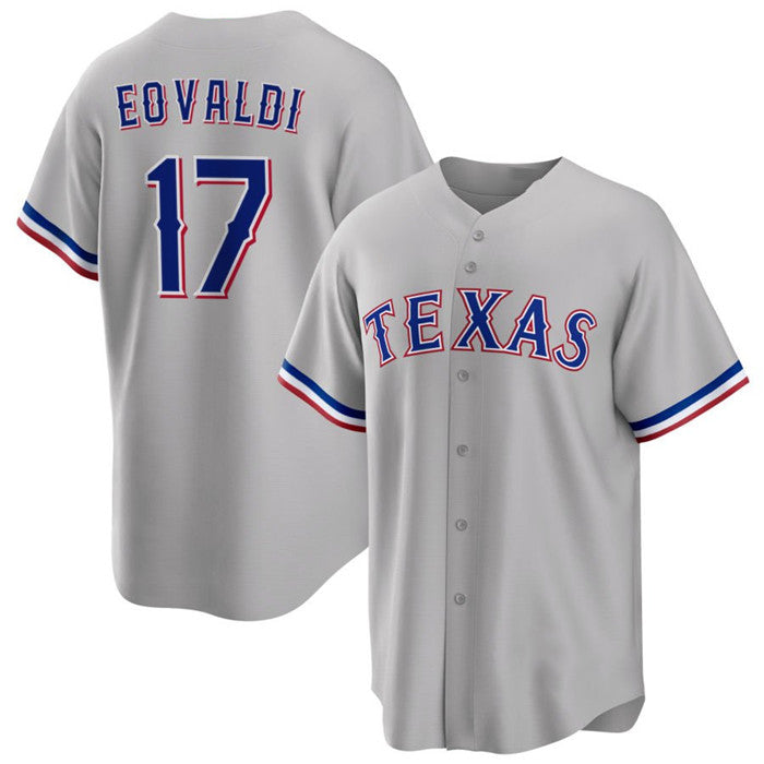 Texas Rangers #17 Nathan Eovaldi Gray Cool Base Stitched Baseball Jersey