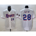 Texas Rangers #28 Jonah Heim Number White 2023 World Series Champions Cool Baseball Jersey