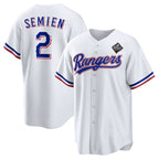 Texas Rangers #2 Marcus Semien 2023 White World Series Stitched Baseball Jersey
