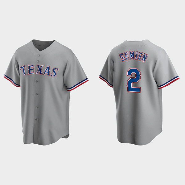 Texas Rangers #2 Marcus Semien Gray Cool Base Stitched Baseball Jersey