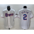 Texas Rangers #2 Marcus Semien White 2023 World Series Champions Cool Baseball Jersey