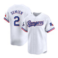 Texas Rangers #2 Marcus Semien White 2023 World Series Champions Stitched Baseball Jersey