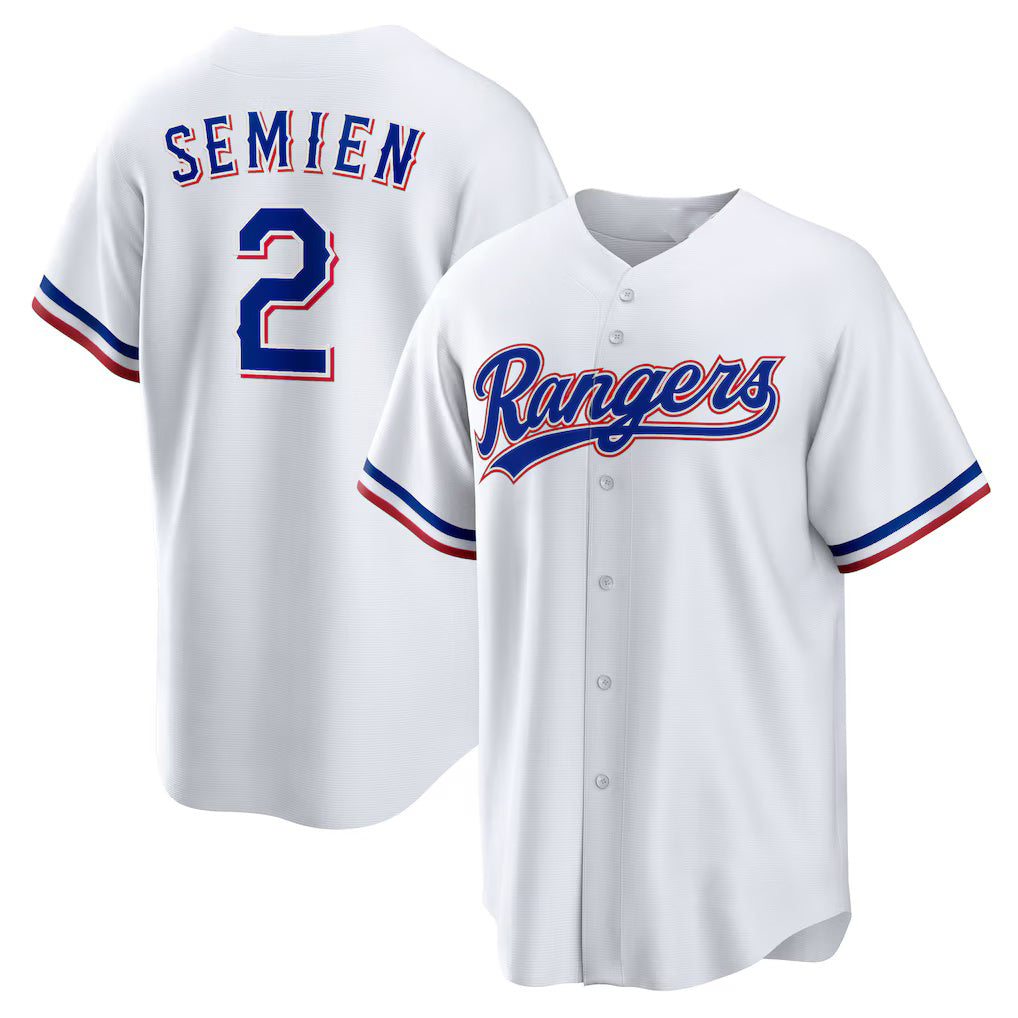 Texas Rangers #2 Marcus Semien White Home Replica Player Baseball Jersey
