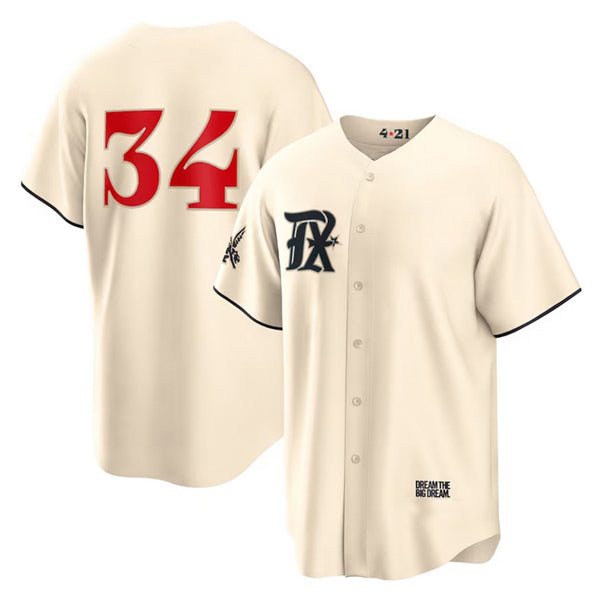 Texas Rangers #34 Nolan Ryan Cream 2023 City Connect Cool Base Stitched Baseball Jersey