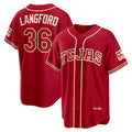 Texas Rangers #36 Wyatt Langford Red 2026 City Connect Stadium Baseball Jersey
