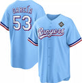 Texas Rangers #53 Adolis García Blue 2023 World Series Cool Base Stitched Baseball Jersey