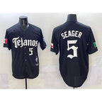 Texas Rangers #5 Corey Seager Black Mexico 2025 Vapor Premier Limited Stitched Baseball Jersey